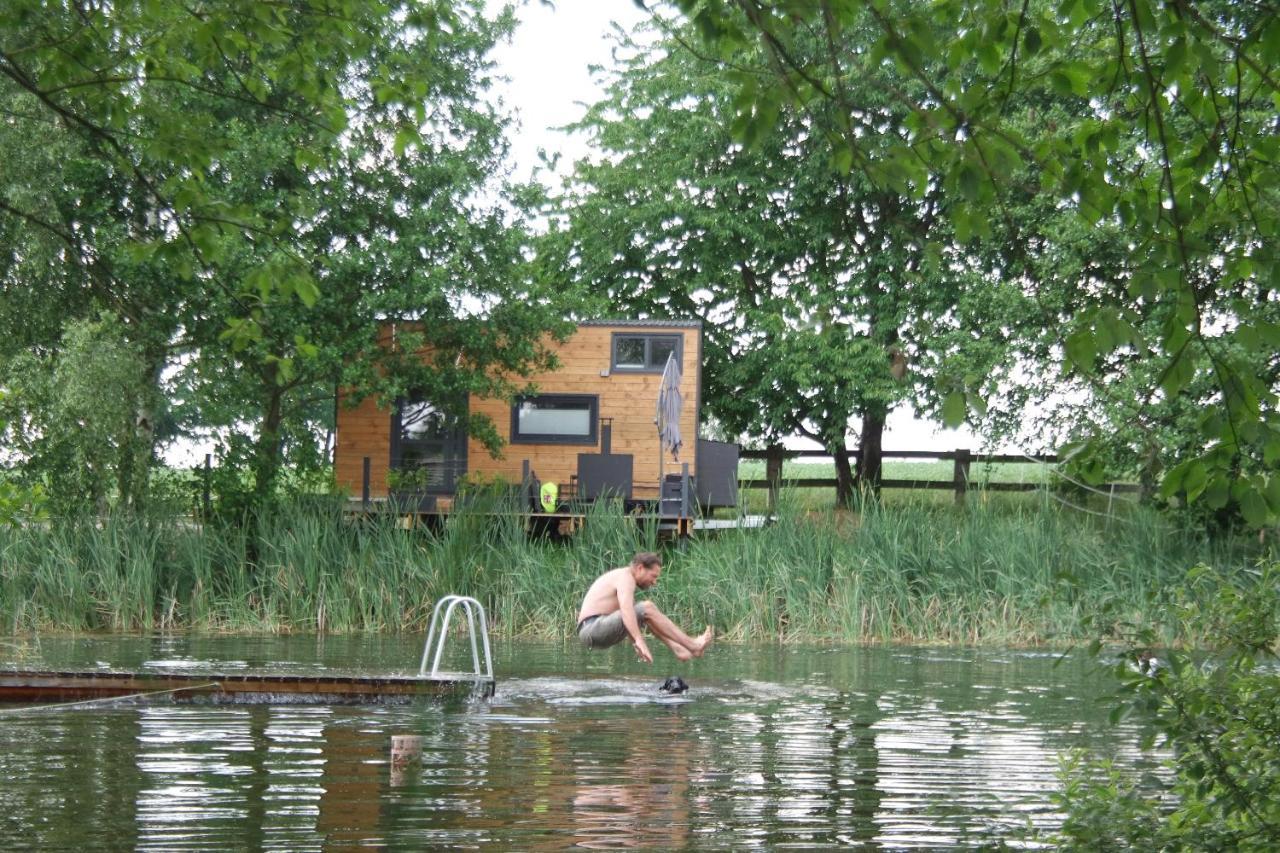 Tinyhousebeidresden 1 - Direkt Am Naturteich - Naehe Saechsische Schweiz, Dresden Grossharthau Екстер'єр фото